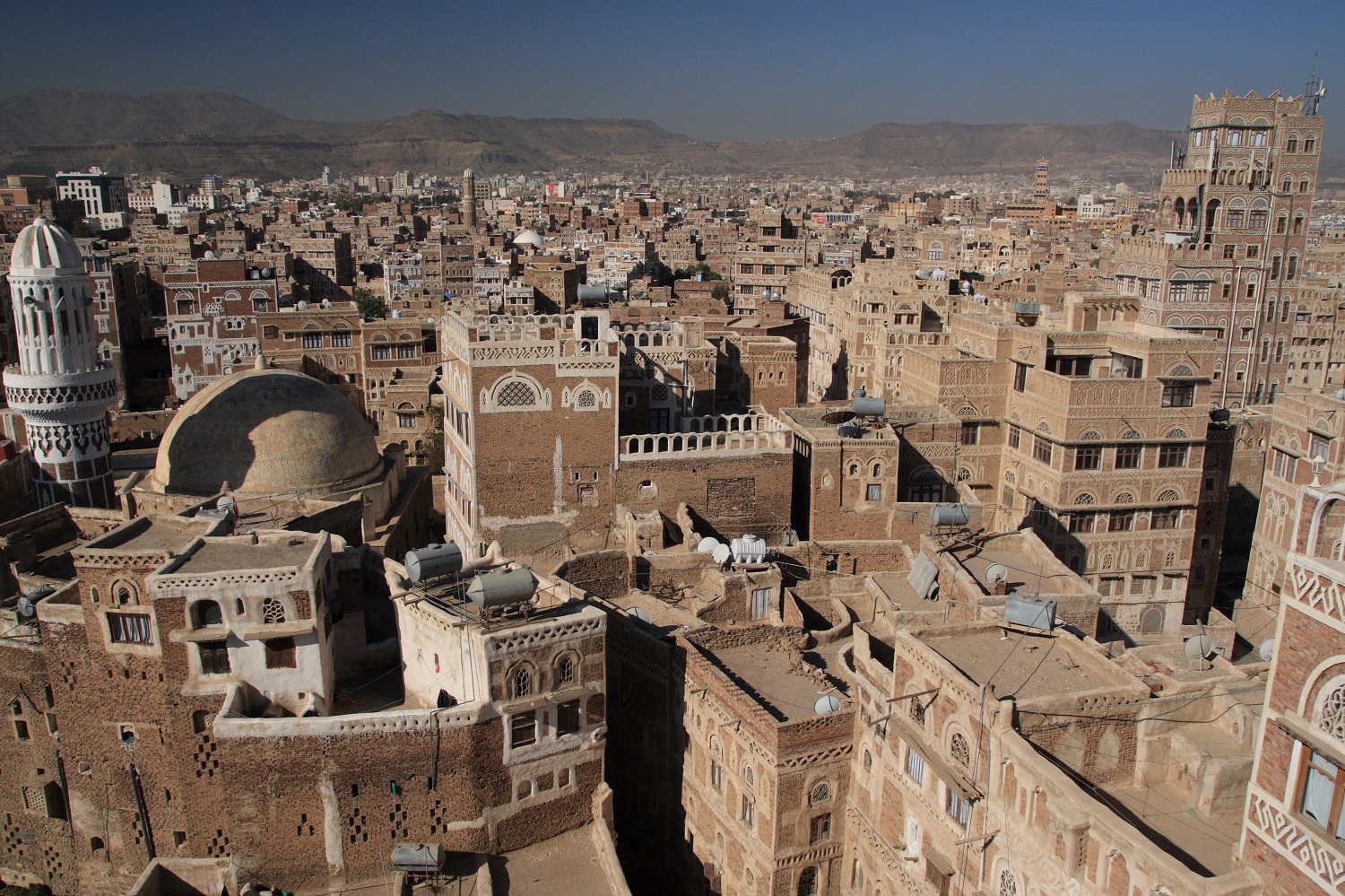 Veduta di Sana'a, la capitale dello Yemen
